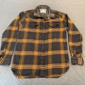 Jetty Shirt Mens XL Gray Plaid Flannel Long Sleeve Button Front Casual Outdoor